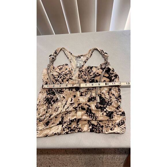 Guess Women's Snake Print Racerback Tank Top Sleeveless Brown Black Size XS - Picture 9 of 14